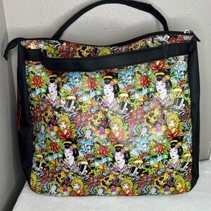 Ed Hardy Geisha Girl Graphic Women's Travel Bag